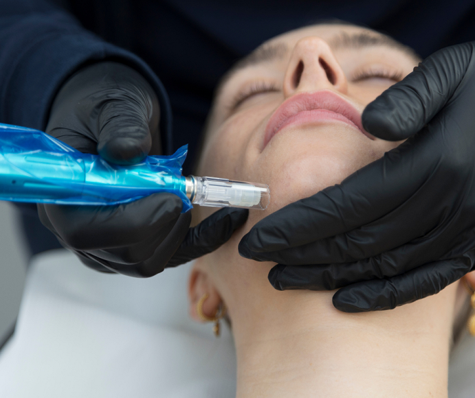 woman-having-microneedling-treatment-the-forehead